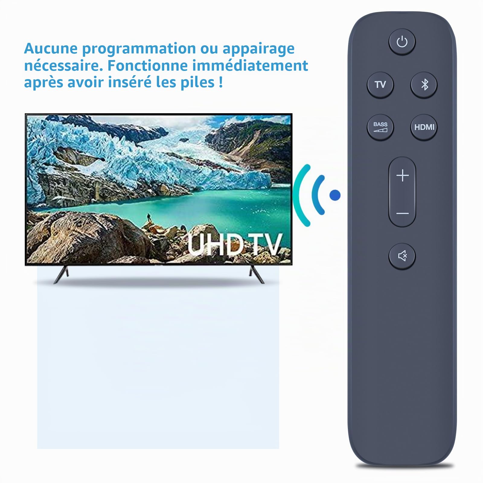 Télécommande de remplacement pour le JBL Bar 5.1 Surround Soundbar System JBL2GBAR51IMBLKAM