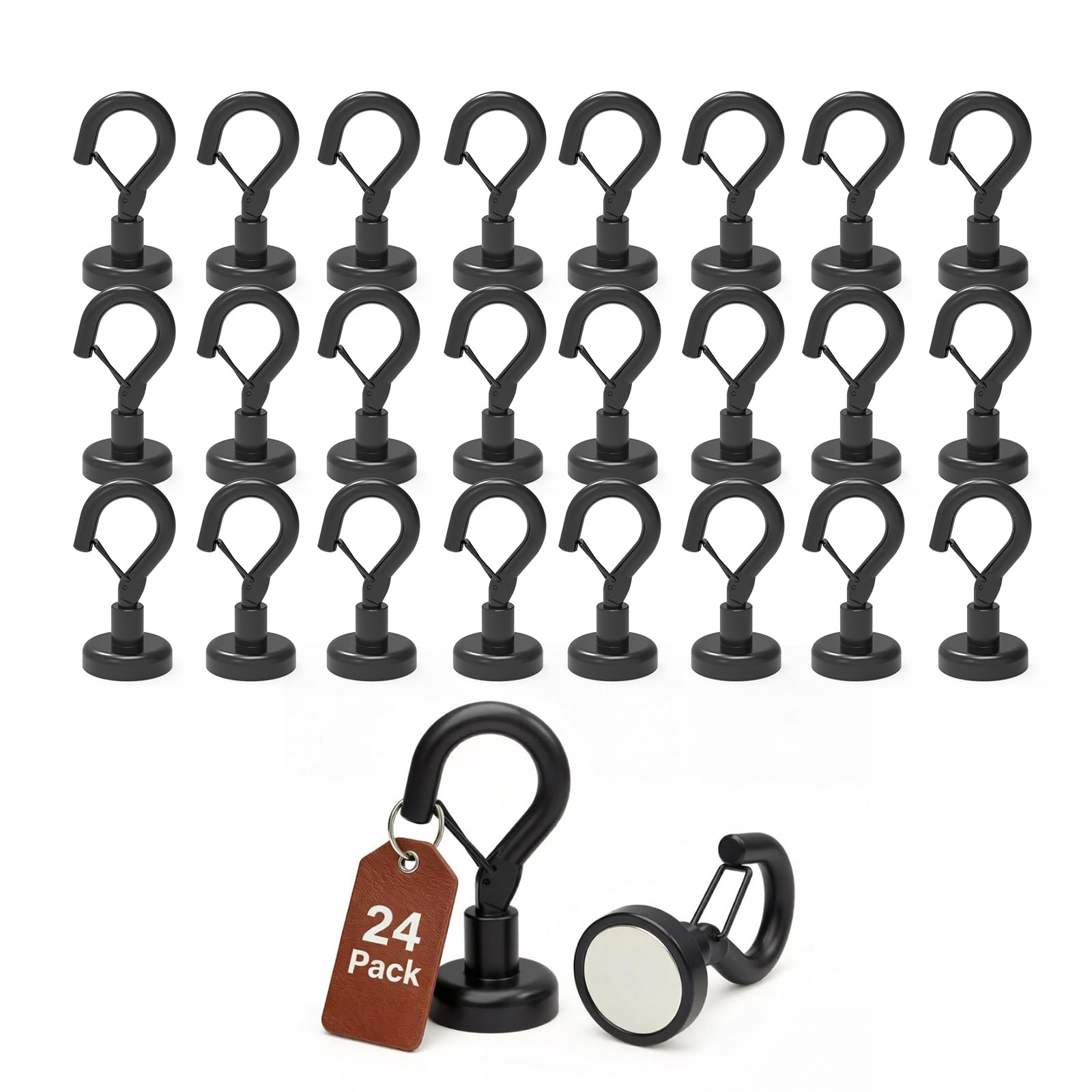 Ant Mag Magnetic Hooks Heavy Duty 22LBS Strong Magnet Snap Hooks 8 Pack — Amazon image 13