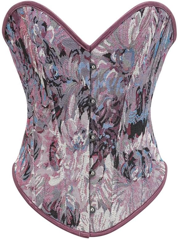 Alivila.Y Fashion Womens Vintage Floral Denim Overbust Corset Bustier Top