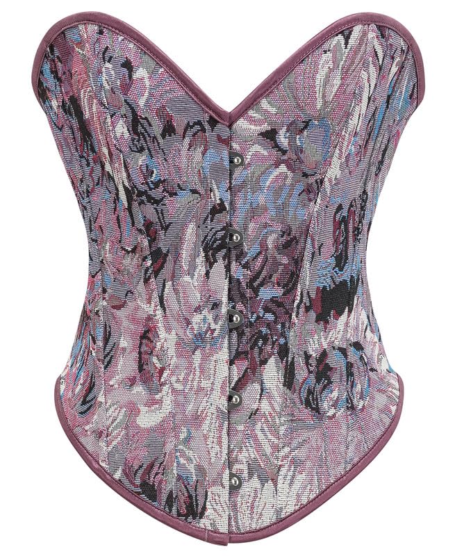 Alivila.Y Fashion Womens Vintage Floral Denim Overbust Corset Bustier Top