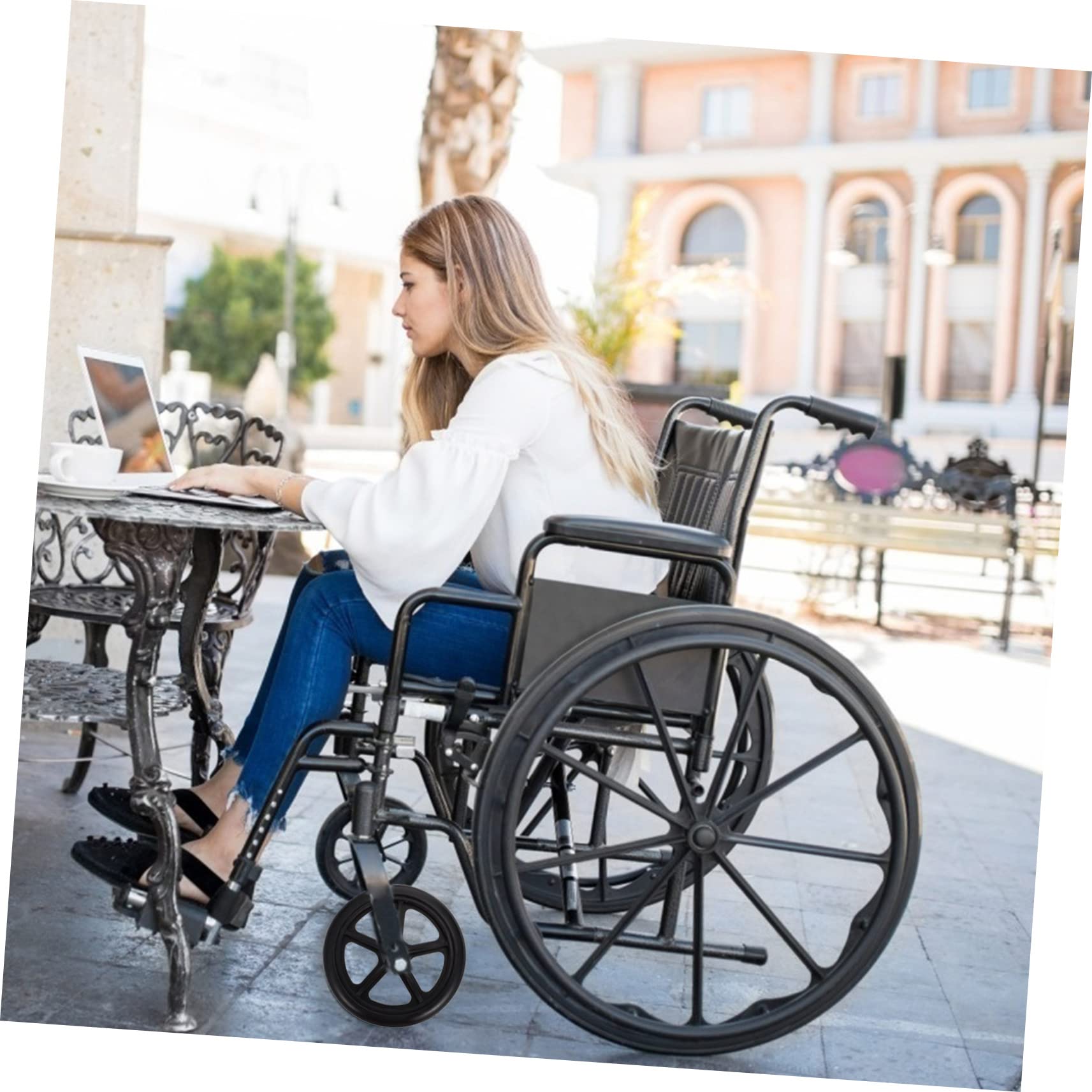 Veemoon 2 Piezas Ruedas de Repuesto para Silla de Ruedas para Sillas y Uso Diario