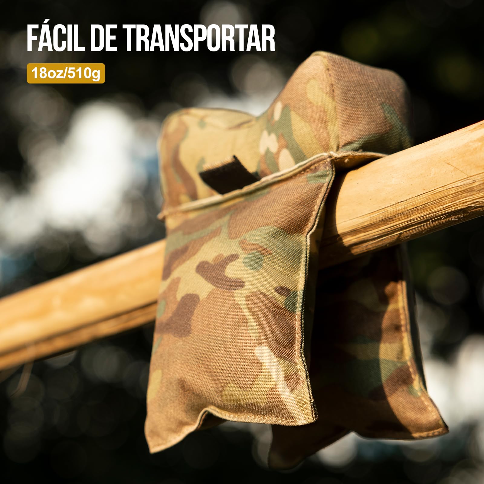 OneTigris Cojín para armas, cojín delantero relleno, bolsa de descanso para caza al aire libre, campo de tiro, deportes de tiro, práctica de tiro