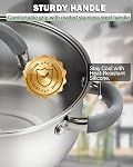 Cook N Home Ensembles de cuisine Pots et casseroles de base, 12-Piece, Poignée en silicone gris acier inoxydable