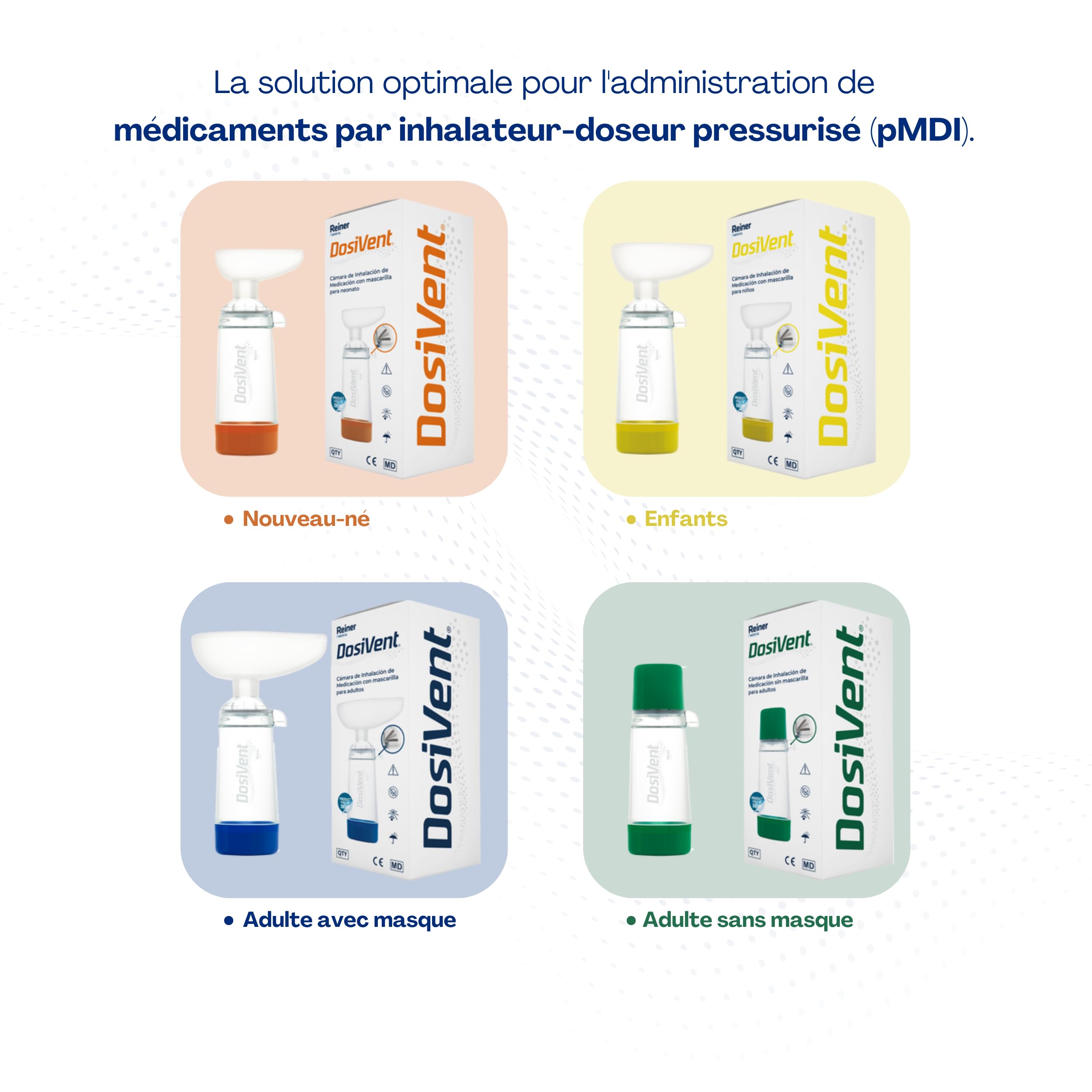 Appareil Inhalation Adulte | Inhalateur Nasal et Buccal Sans Masque Inhalation | Chambre D'Inhalateur Adulte Compatibilité Universelle | Facile à Nettoyer et Démonter | Sans DEHP