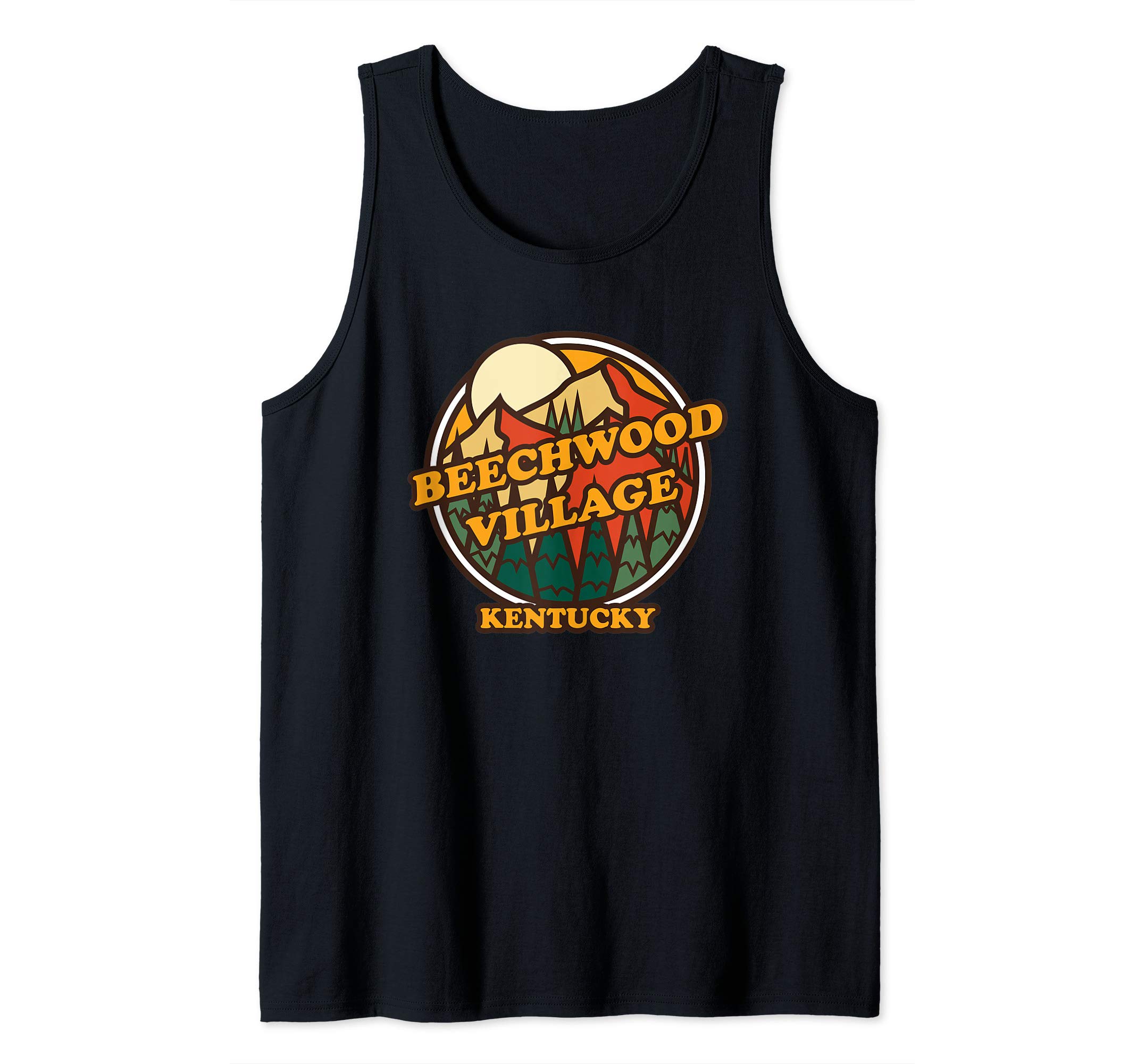 Vintage Beechwood Village, Kentucky Mountain Hiking Print Tank Top