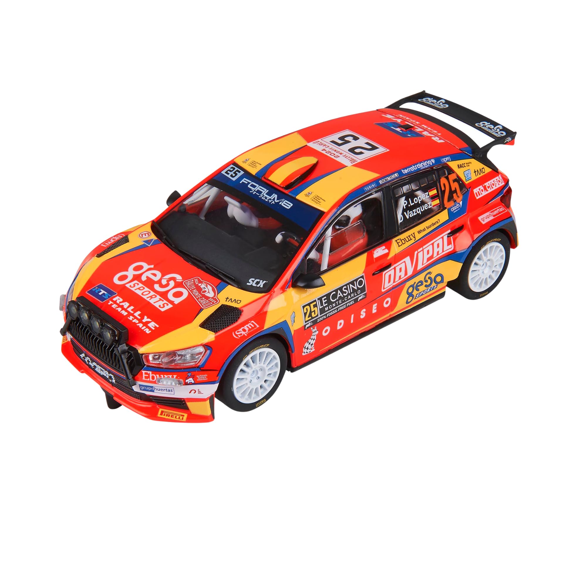 SCALEXTRIC - Vehículo de Carreras Classic - Coche Slot - Escala 1:32 (Skoda Fabia WRC2 - Pepe López)