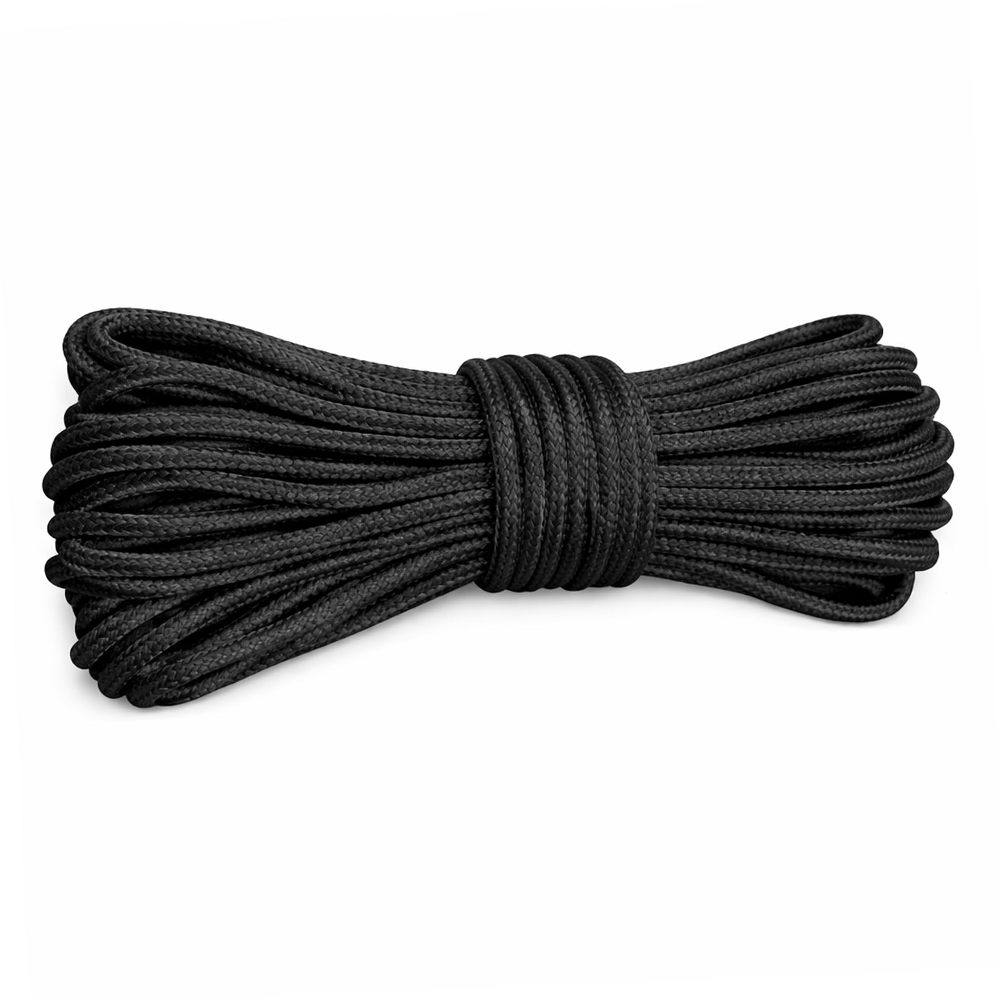 Trimming Shop 3mm Braided Nylon Blind Cord 25 Metres Black String for Aluminium Blinds, Roman Shades & Window Restringing, Suitable for Gardening & DIY Use