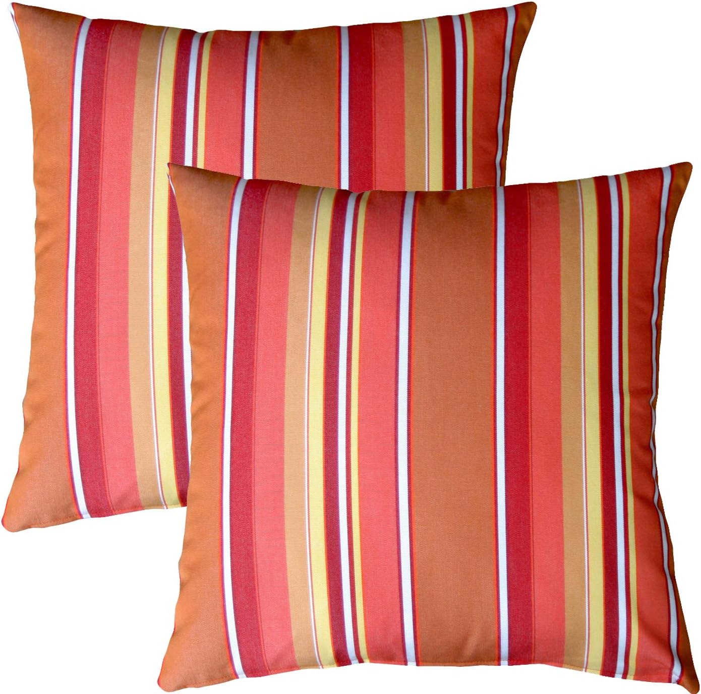 PILLOW DÉCOR Sunbrella Outdoor Pillow, Dolce Mango, 20"x20" (Set of 2) - Inserts Included