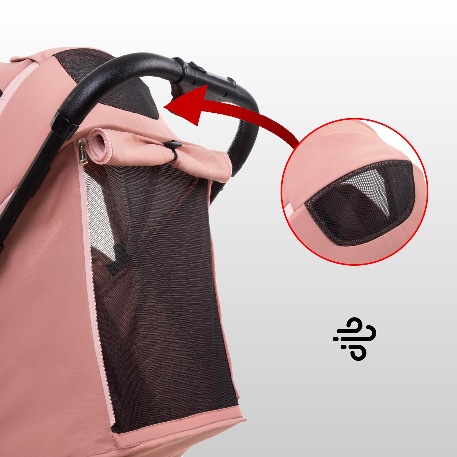 Babylux Passeggino Leggero da Viaggio GIAU con Funzione Reclinabile, Pink | Passeggino Pieghevole, Manubrio Telescopico, Ripiegabile In Modo Compatto, Borsa Per Pannolini E Viaggio E Altri Accessori