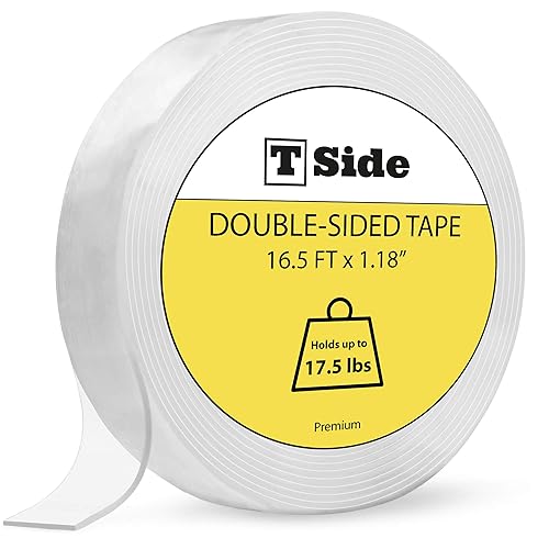 T-Side Cinta adhesiva de doble cara resistente para pared cinta adhesiva para pósteres cinta extraíble reutilizable cinta de montaje lavable cinta