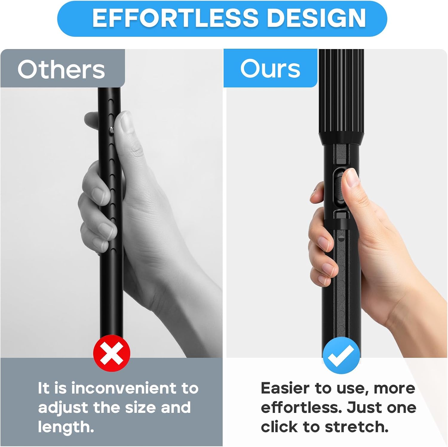 Heavy Duty Tension Shower Curtain Rod No Drill Black 20.2-79inch Shower Rod