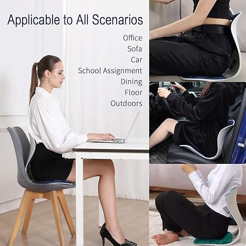 Miniatura 5 de Soporte lumbar ergonómico para silla, cojín de apoyo lumbar para silla de oficina, coche, silla de lectura, silla de oficina, cojín de apoyo para