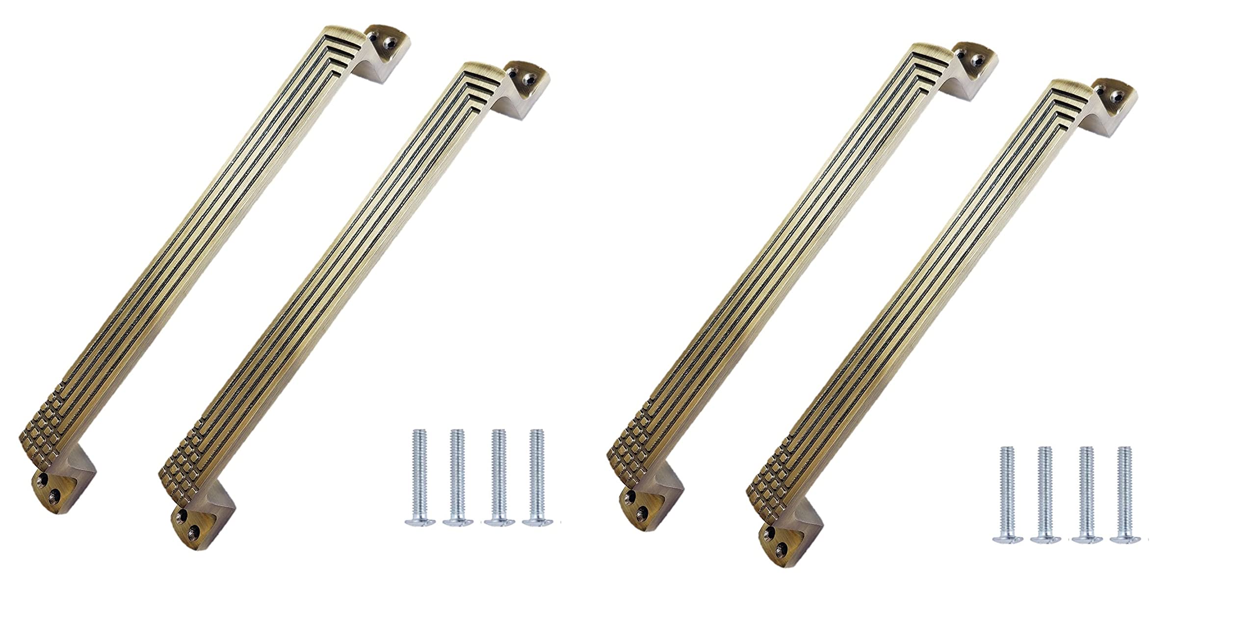 Growfynd Door Handle Cool Door Handles for Main Door Aluminum (7 Inch), Antique- Finish Door Handles for Home and Office for Wooden & Glass Door Handle, Pull Door Handle (Pack of 2 Pair, Z Line)