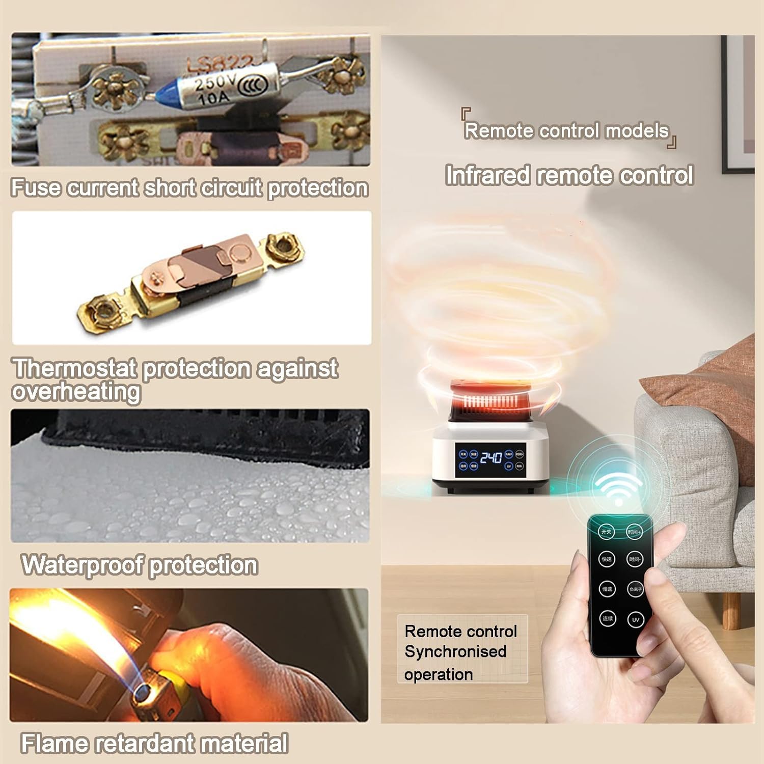 Secadora de ropa eléctrica con temporización y control remoto Secadora de aire caliente eléctrica silenciosa portátil silenciosa Máquina de secado de ropa, para el hogar Secado de ropa para el hogar E