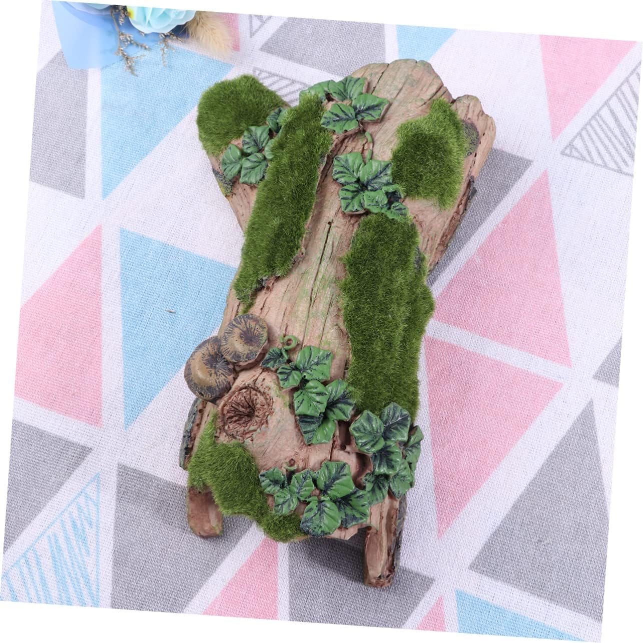 1pc Resin Rockery for Reptiles Climbing Hill Cave Decor for Turtle and Pets Environmental-Friendly Flocking Bark Aquarium Accessory for Chameleon and Gecko Habitats