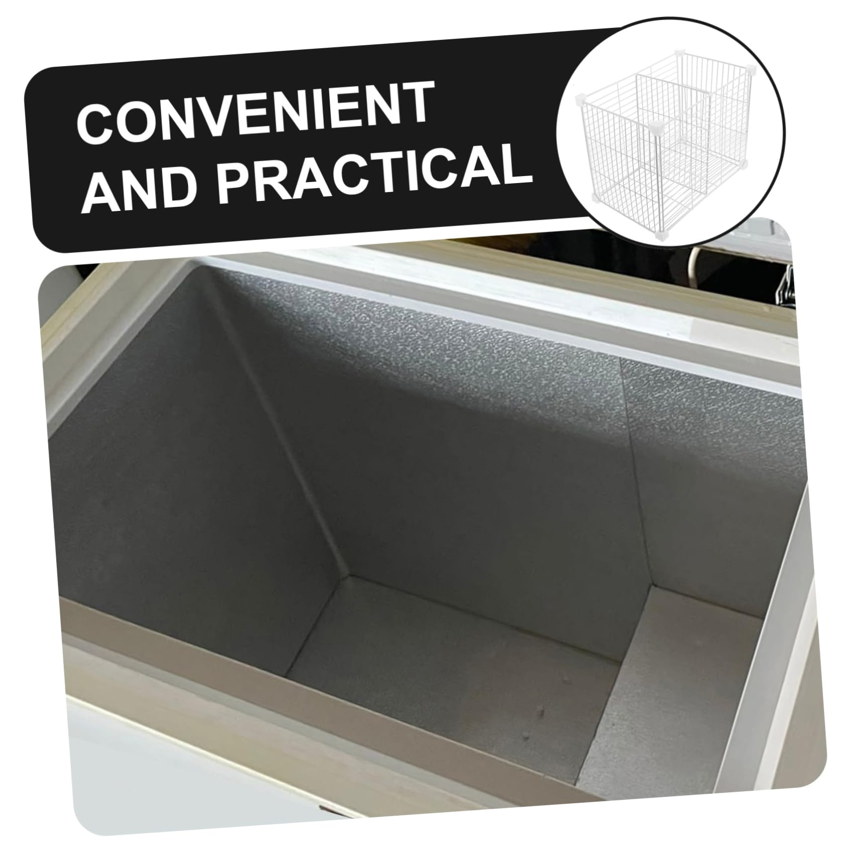 Organizador de Almacenamiento Diseño Multifuncional para Congelador de Hierro Blanco Separadores Ajustables y Cesta Inferior y Fácil Instalación para Cocina y Refrigeradores