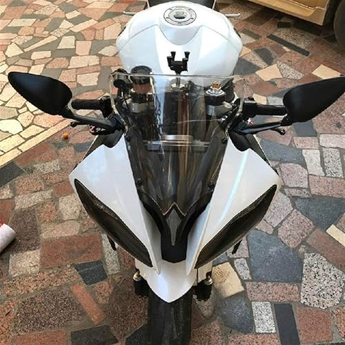 Miniatura 9 de Parabrisas de motocicleta compatible con deflectores de alerón YZF-R6 YZF 600 R6 600 R6, parabrisas, ahumados, iridio (color iridio B)
