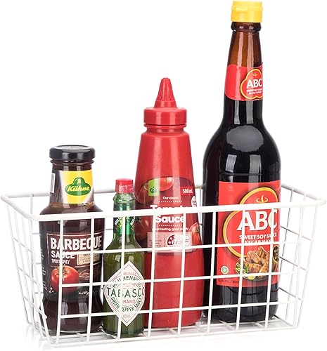 Miniatura 6 de Cestas de cocina colgantes adhesivas resistentes con alambre para cocina, despensa de alimentos, estante de baño, almacenamiento sin perforación,