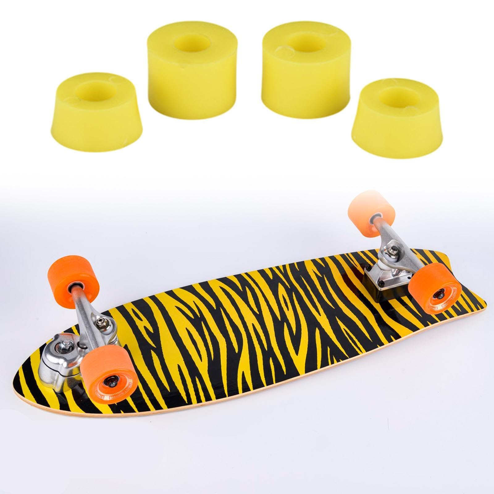 kowaku Skateboard Bushings Replacement Shockproof Repairing Parts Longboard Bushings Wheels Axle Bushings for Longboard Enthusiasts, Yellow