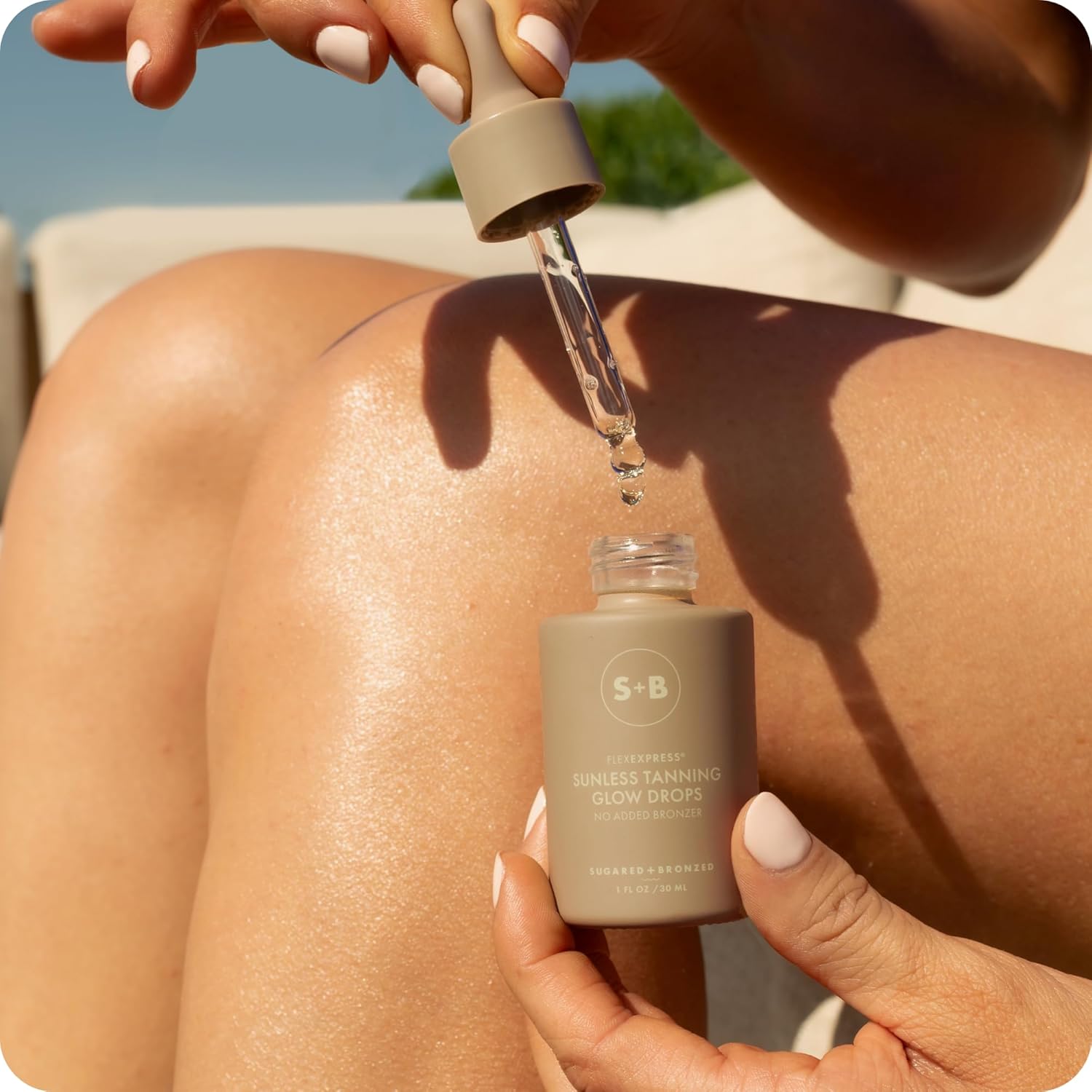 SUGARED + BRONZED Sunless Tanning Glow Drops, Face and Body Self Tanner, Customizable for a Natural Glow, Clean Formula, Streak Free Self Tanning Serum, Suitable for All Skin Types, Vegan, 1 Fl Oz - Image 9