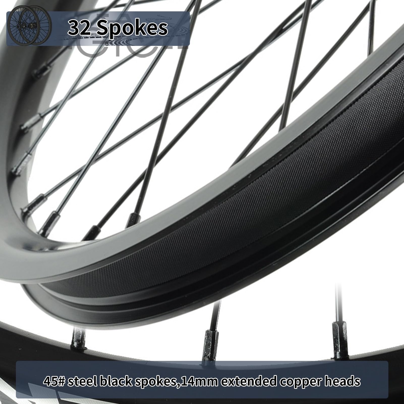 20 Zoll Steckachse Fahrrad-Laufradsatz 15x100/12x142mm 32H Naben