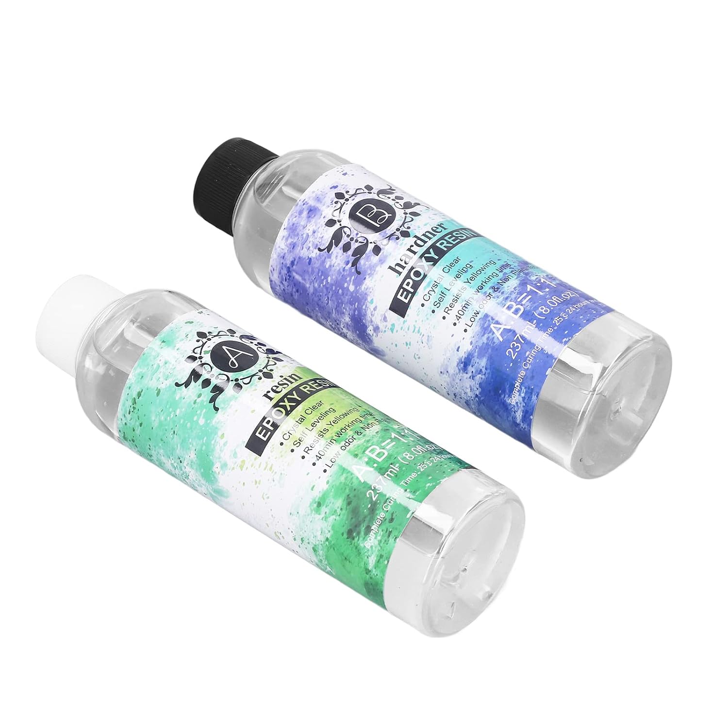 AB Glue Kit, Clear for DIY Art, Gloss AB Glue Casting Coating with Mix, Scratch for River Table,