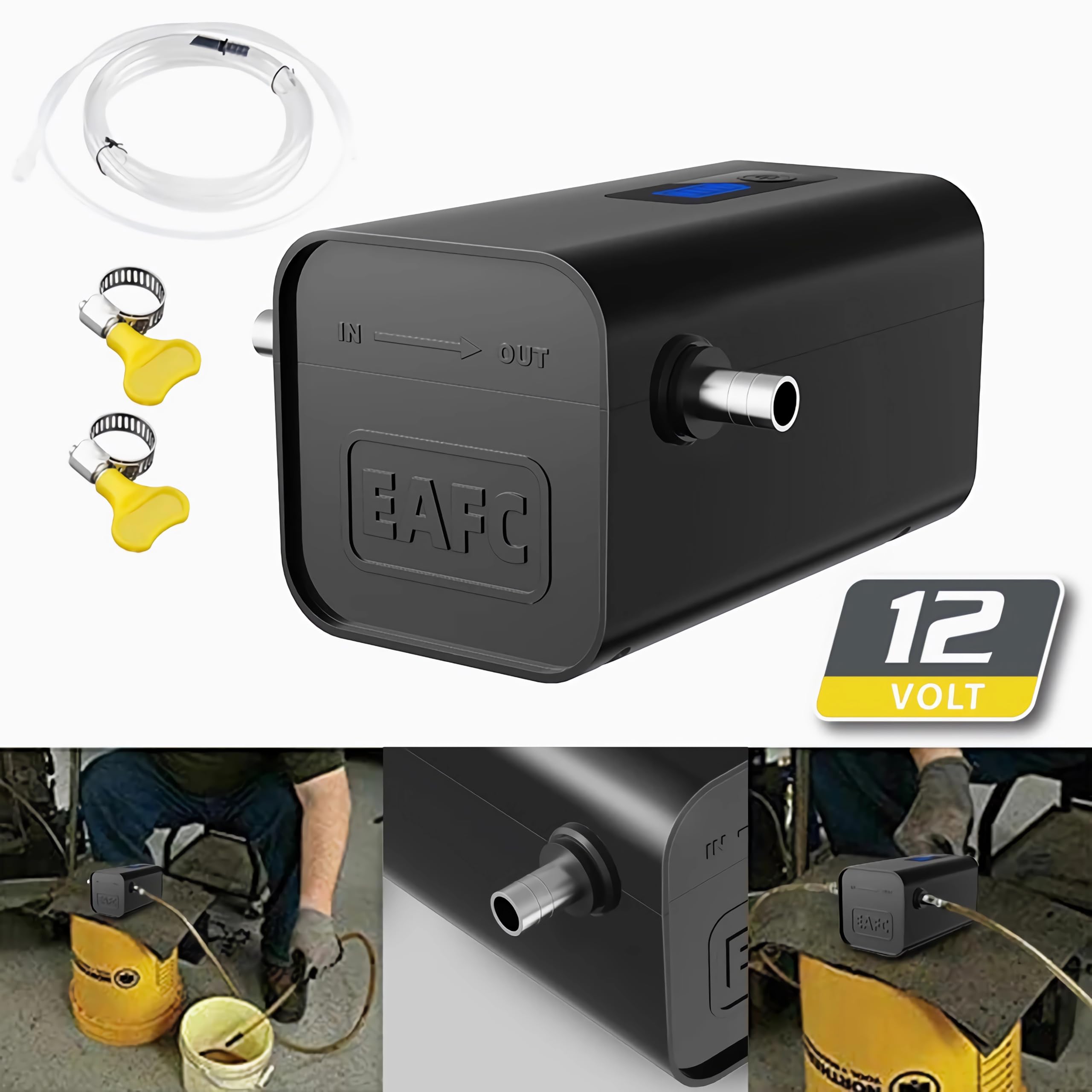 Pompa Estrattore Olio, Pompa di Trasferimento Dell'Olio Elettrica dell'automobile 12v 60w Pompa Dell'Estrattore Dell'Olio,Elettrica Pompa Estrattore per Automobile, Motorbike, Trattori, Camion