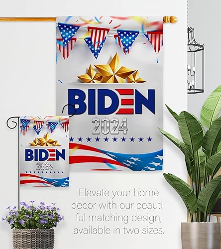 Miniatura 8 de Biden Harris Flag Bandera de la Casa de Elecciones de Estados Unidos y Estados Unidos de América, con texto en inglés "Patriotic Vote Presidente"
