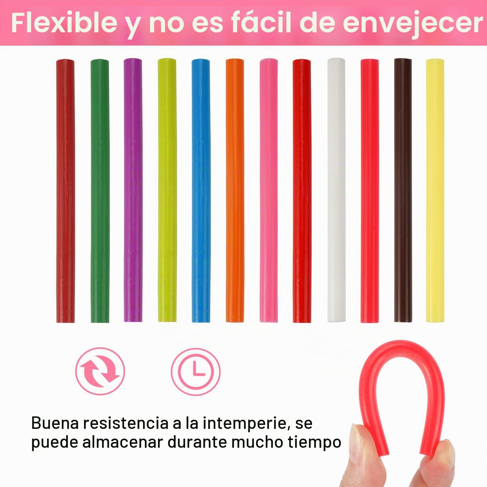84 Piezas Barras Silicona Caliente 7mm x 100mm, Barras de Pegamento Caliente, Barra Pegamento Termofusible, 12 Colores Palos de Pegamento Caliente, para Bricolaje, Sellado y Fijación- Multicolor