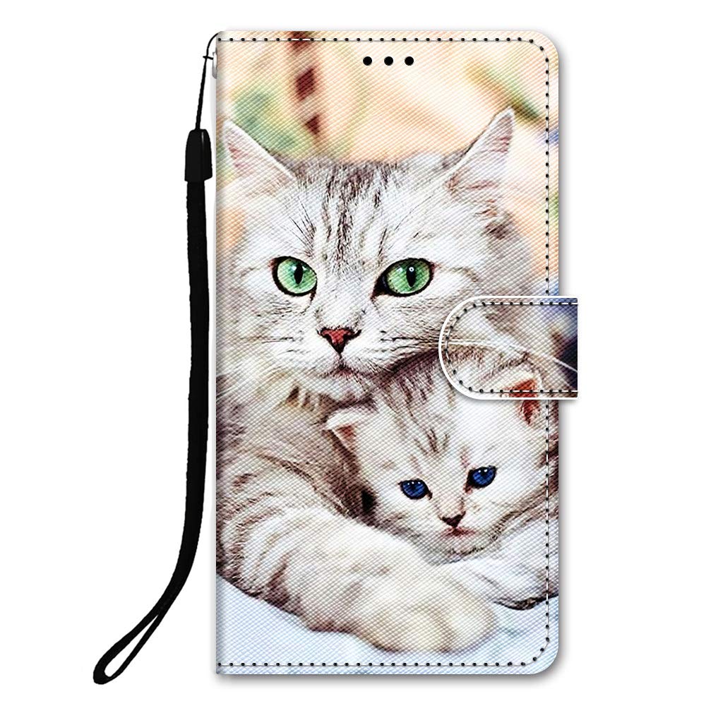 Cover A Libro Xiaomi 11T / 11T Pro Con Portafoglio | Custodia In Pelle PU Con Gatto, Chiusura Magnetica E Slot Carte - 2