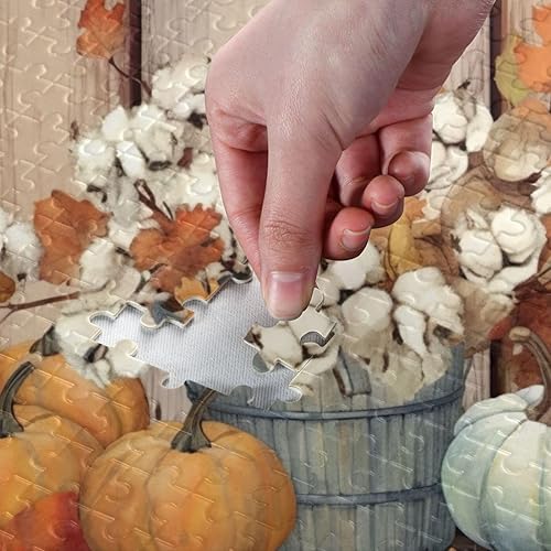 Miniatura 4 de Pumpkin Fall Jigsaw Puzzles 500 Pieces for Adults,Learning Educational Puzzles,Difficult and Challenge Families Toys with Mesh Storage Bag 2011748