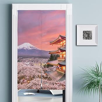 のれん ロング 暖簾 80x140間仕切り 目隠し 暖簾 富士山 和風 鳥居 のれん ロング 暖簾 80x140間仕切り 目隠し 暖簾 和風の通販 by