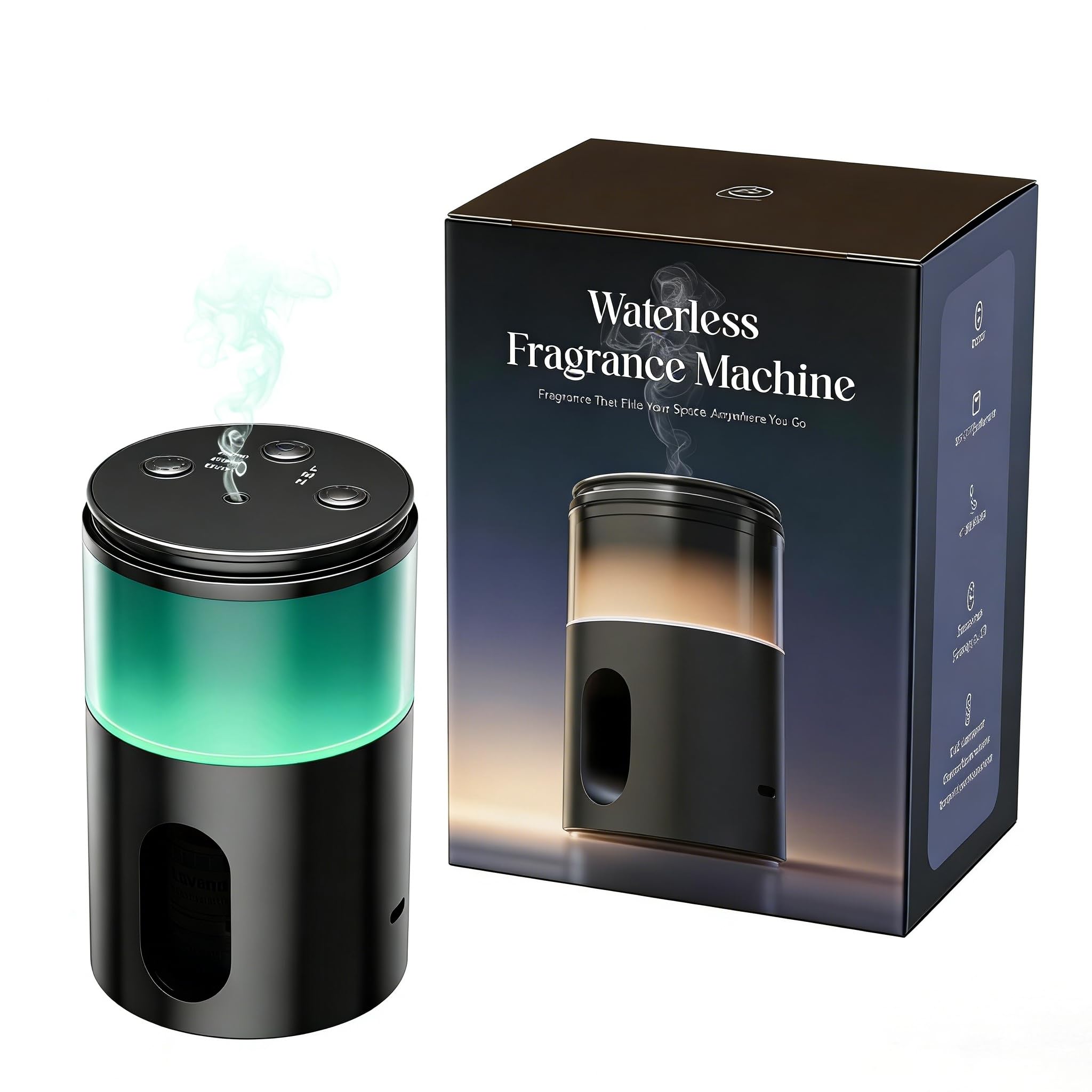 Difusor de aceite esencial sin agua, difusores de aroma, funciona con pilas, nebulizador para coche, habitación, estudio, oficina, sigilo