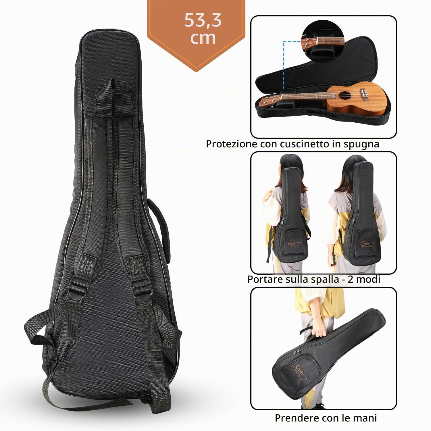 Ukulele Soprano da 21 pollici, ukulele in mogano per adulti e bambini principianti con borsa e corde