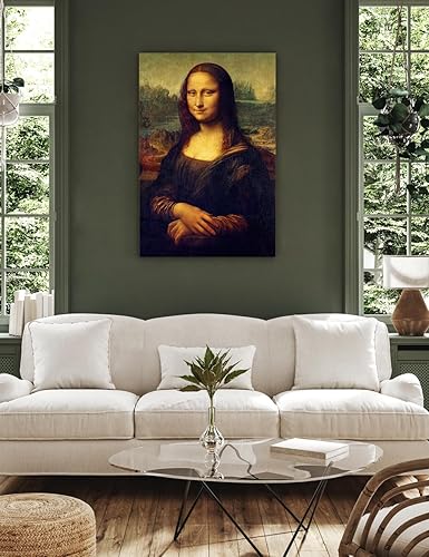Miniatura 4 de DECORARTS - Mona Lisa de Leonardo Da Vinci - Reproducciones de arte clásico del mundo Giclée impresión en lienzo para galería, listo para colgar, 20