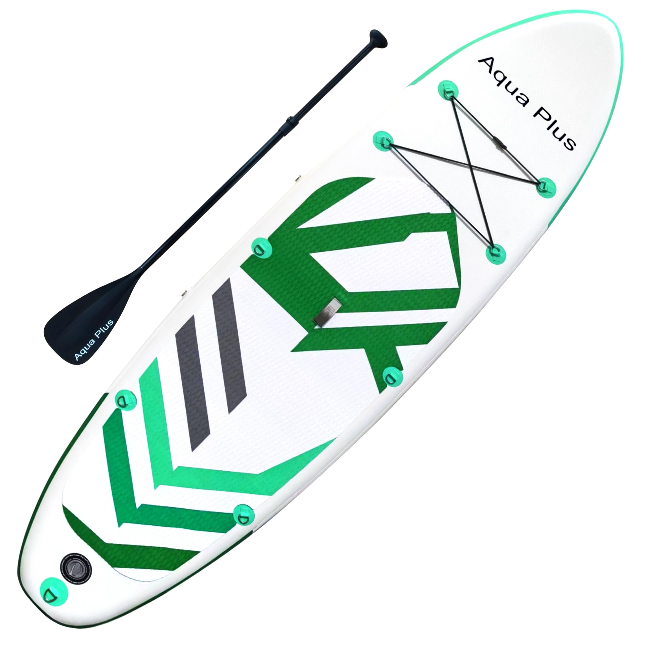 Aqua Plus 15cm Spessore SUP Gonfiabile per Tutti i Livelli di abilità Tavola da Paddle in Piedi, pagaia, Pompa, ISUP Zaino da Viaggio, guinzaglio, Tracolla