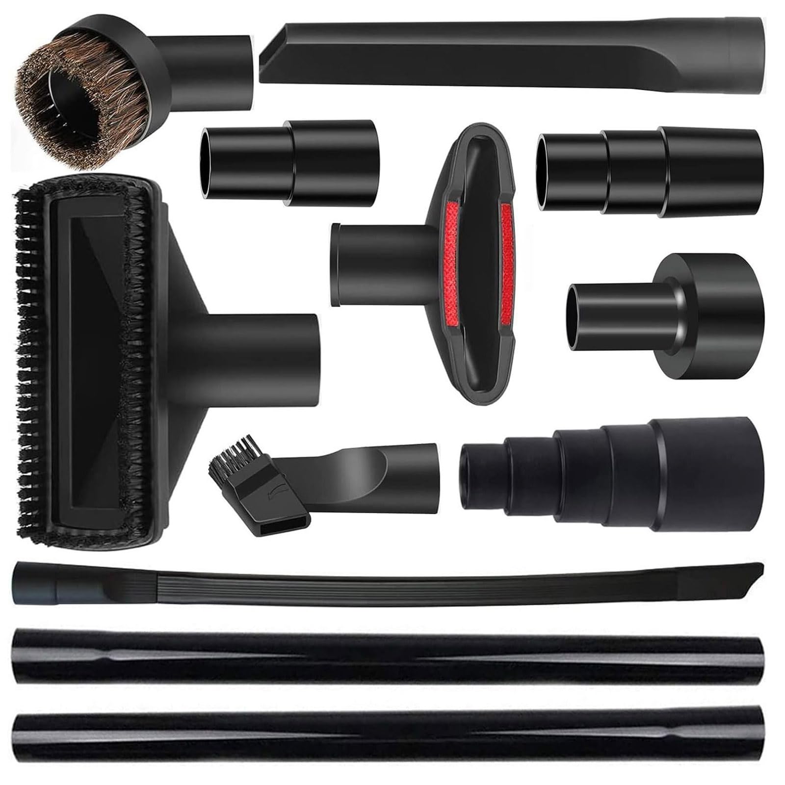 Yhplxyuus 12Pcs Vacuum Connector Set Universals Vacuum Attachments Kits for Dry Wet Debris Removal and Secure Attachment Car Nozzle and Upholstery Brush