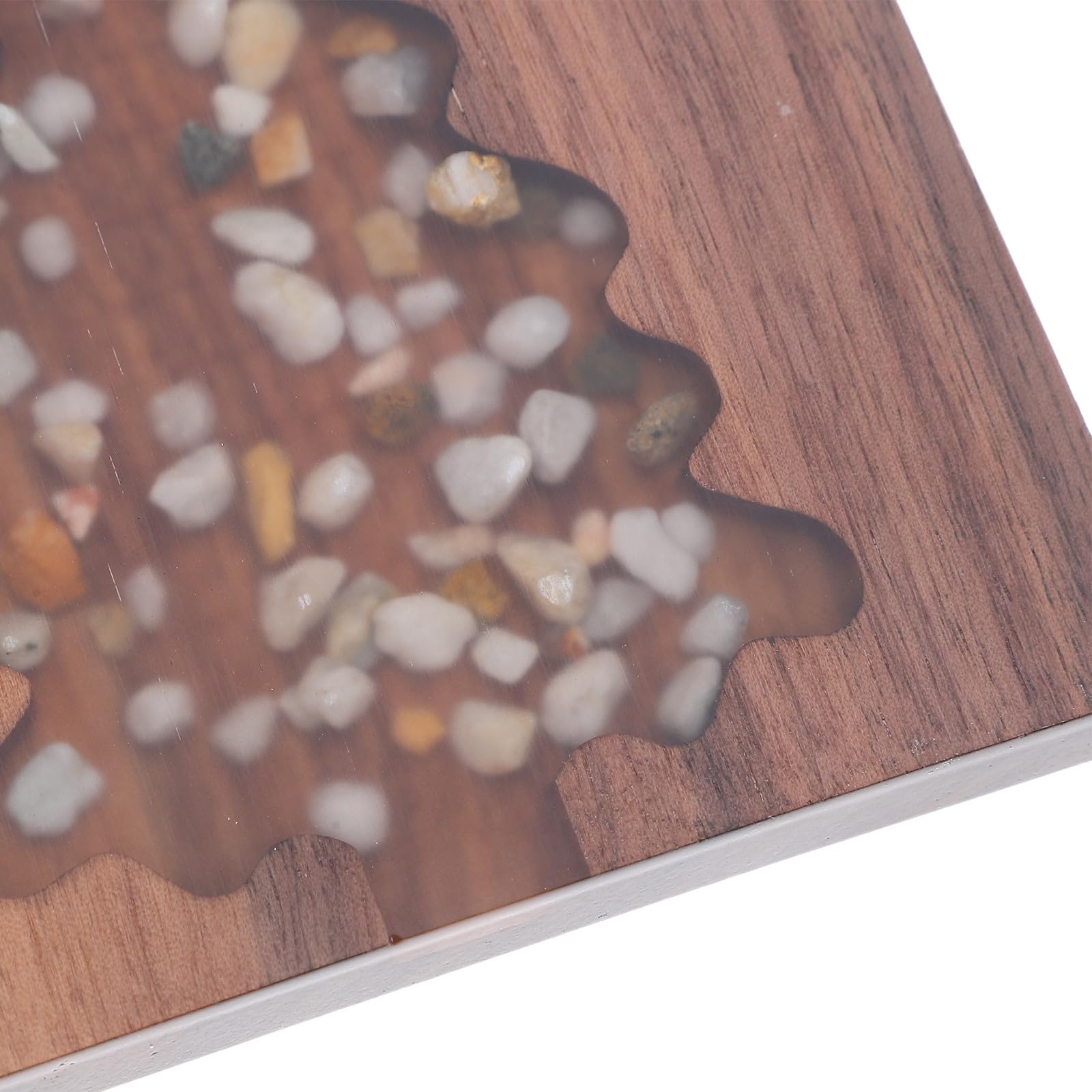 FRCOLOR 5 Pièces Dessous de Verre de Noël Sapin Carré en Bois Pierre