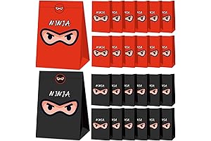 24 Pieces Ninja Party Favor Bags: The Perfect Accessory for an Unforgettable Ninja Party
