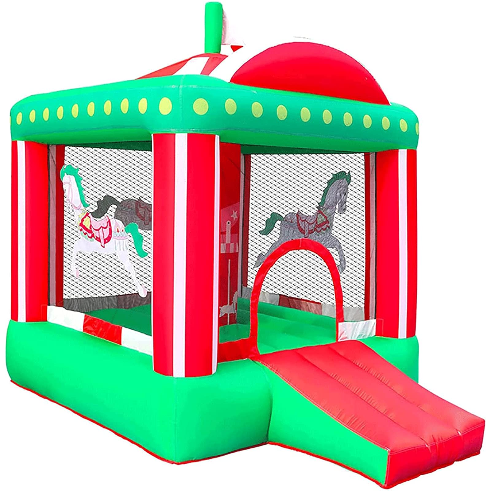 Castillos hinchables, Castillo Hinchable Suave y Seguro, casa de Rebote Inflable Grande, Salto Material Grueso con soplador tobogán, Parques jardín al Aire Libre