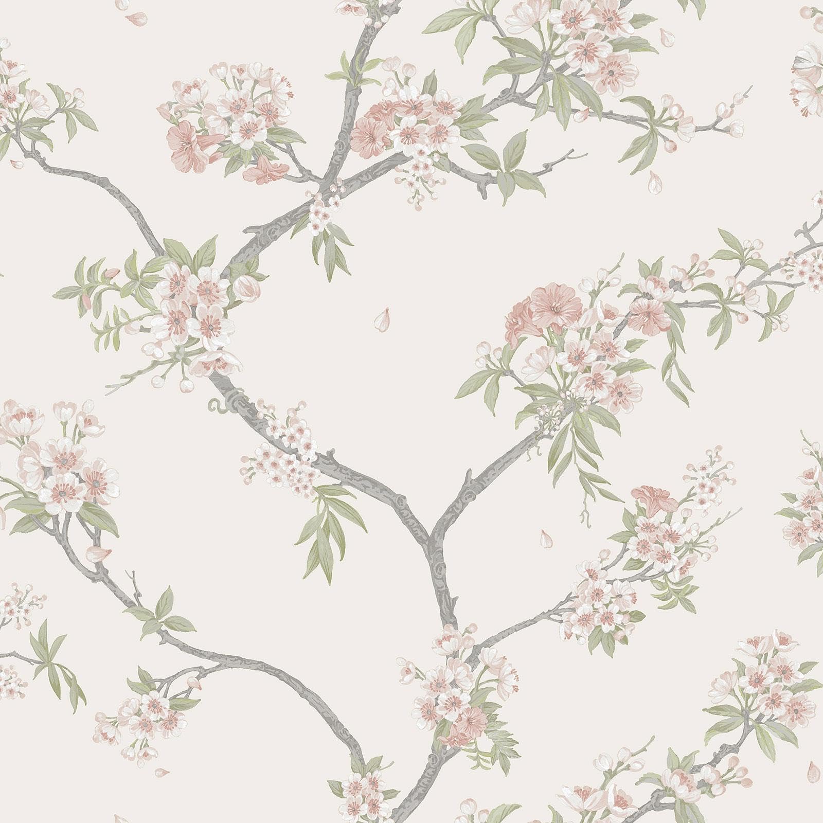 Holden Decor Pink, Cream Holden Botany Cherry Blossom Oriental Chinoisiere Botanicla Blossom Themed Wallpaper Perfect For Living Rooms Dining Rooms Hallways Modern Stunning Rooms Pink/Cream (14213)