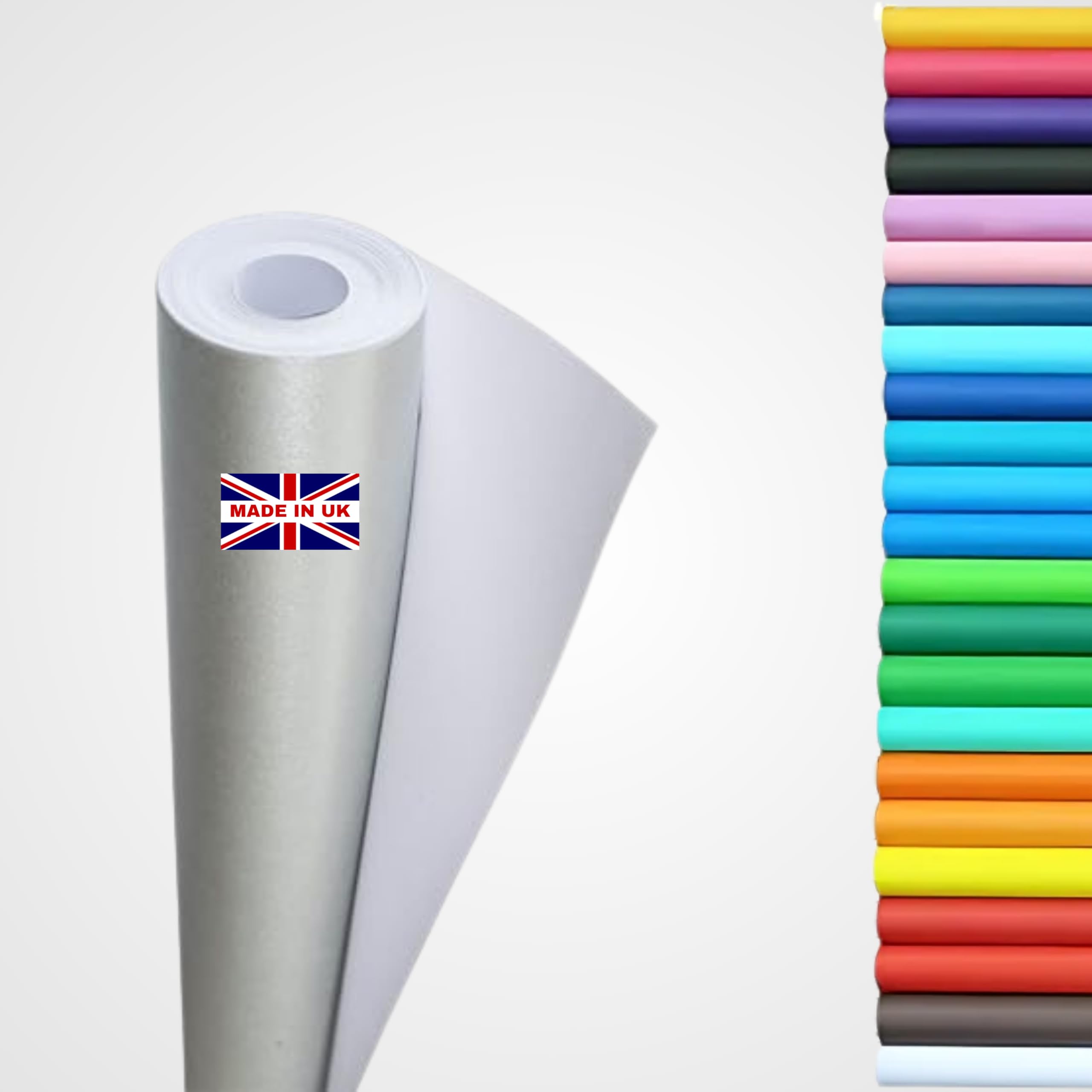Wrapping Paper roll, Large Display Poster Paper Roll, Backing Paper 10m x 76cm - 80gsm Art, School Craft, Packing, Table Runner, Notice Boards, Drawing, Painting, Backdrop, (Metallic Silver) — image 1