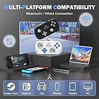 Vista 4 de IINE Retro Pocket Wireless Game Controller – Compact Gamepad with Hall Effect Joysticks, Customizable Buttons, 1000Hz Polling Rate – Compatible with