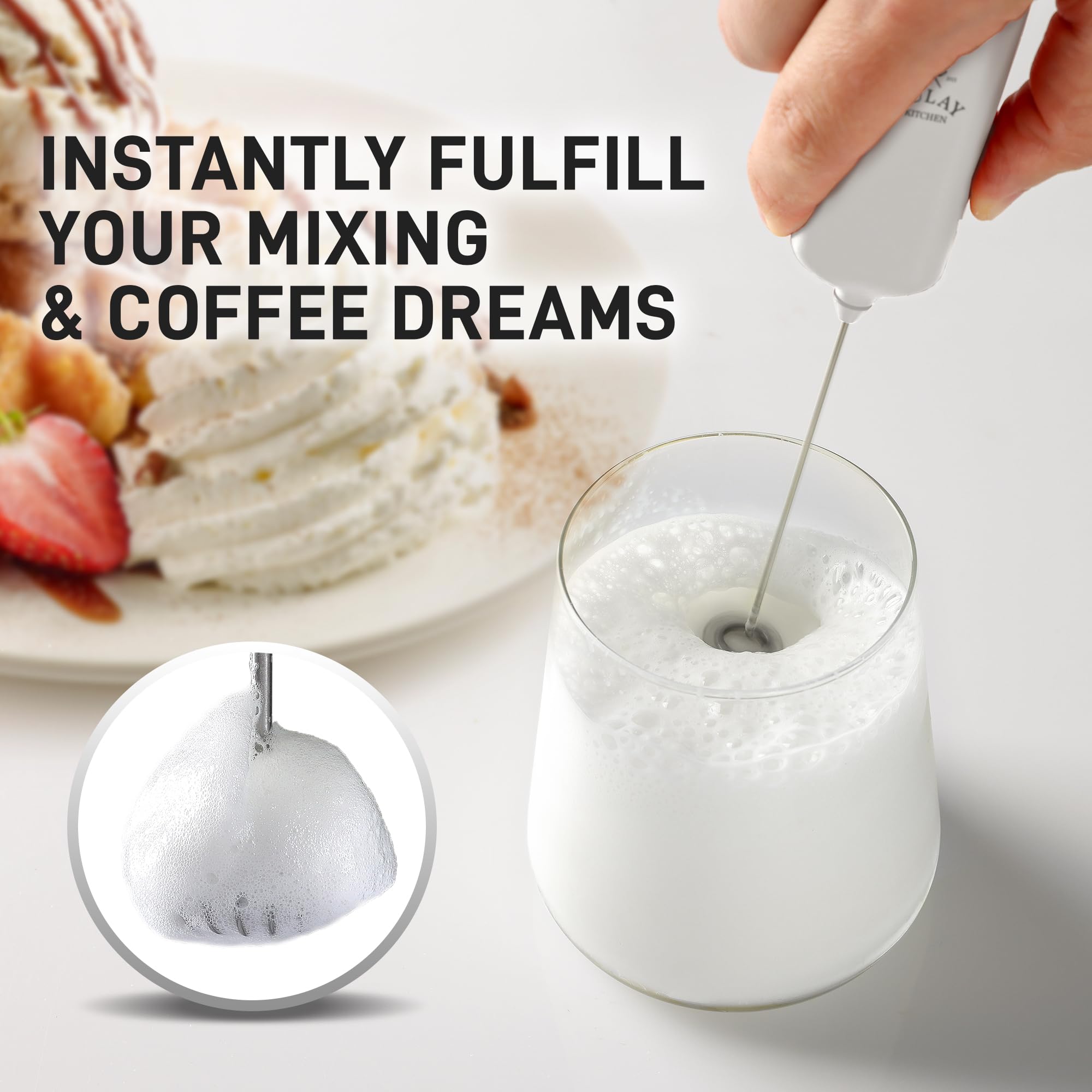 ZK Milk Frother Mini Froth - White : Amazon.ca: Home