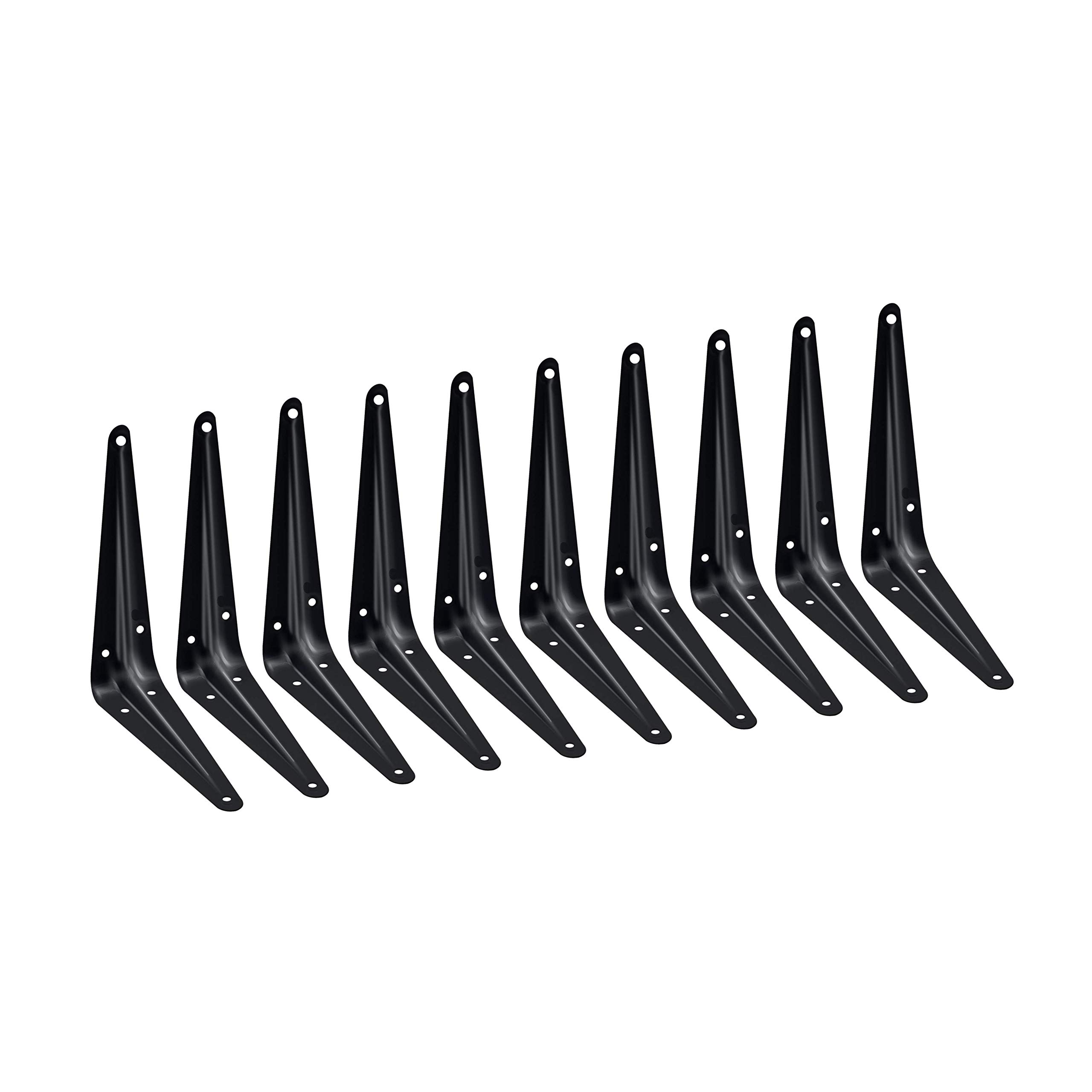 EAI 150x125mm / 6x5" Original London Pattern Shelf Bracket Black Pack of 10