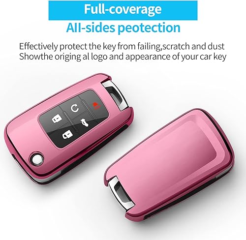 Miniatura 3 de Tukellen Funda para Llavero de Chevrolet TPU Suave Premium Protección Completa Carcasa Compatible con Chevy Camaro Cruze Impala Equinox Volt Spark