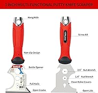 Vista 2 de Kit de herramientas de mano para paneles de yeso, juego de cuchillos de masilla de acero inoxidable, incluye cuchillo de cinta, cuchillo de cinta