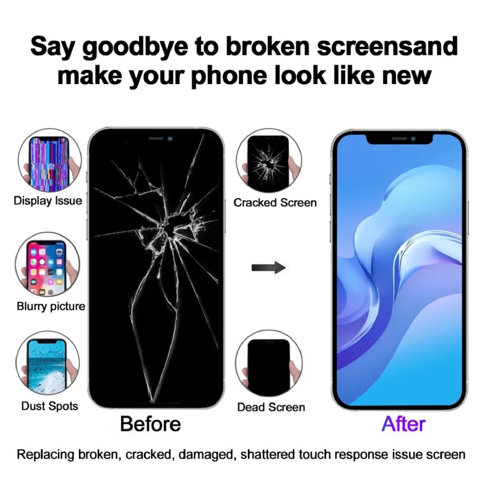 3D Touch Display Digitizer Assembly Professional Kit 6.1in LCD