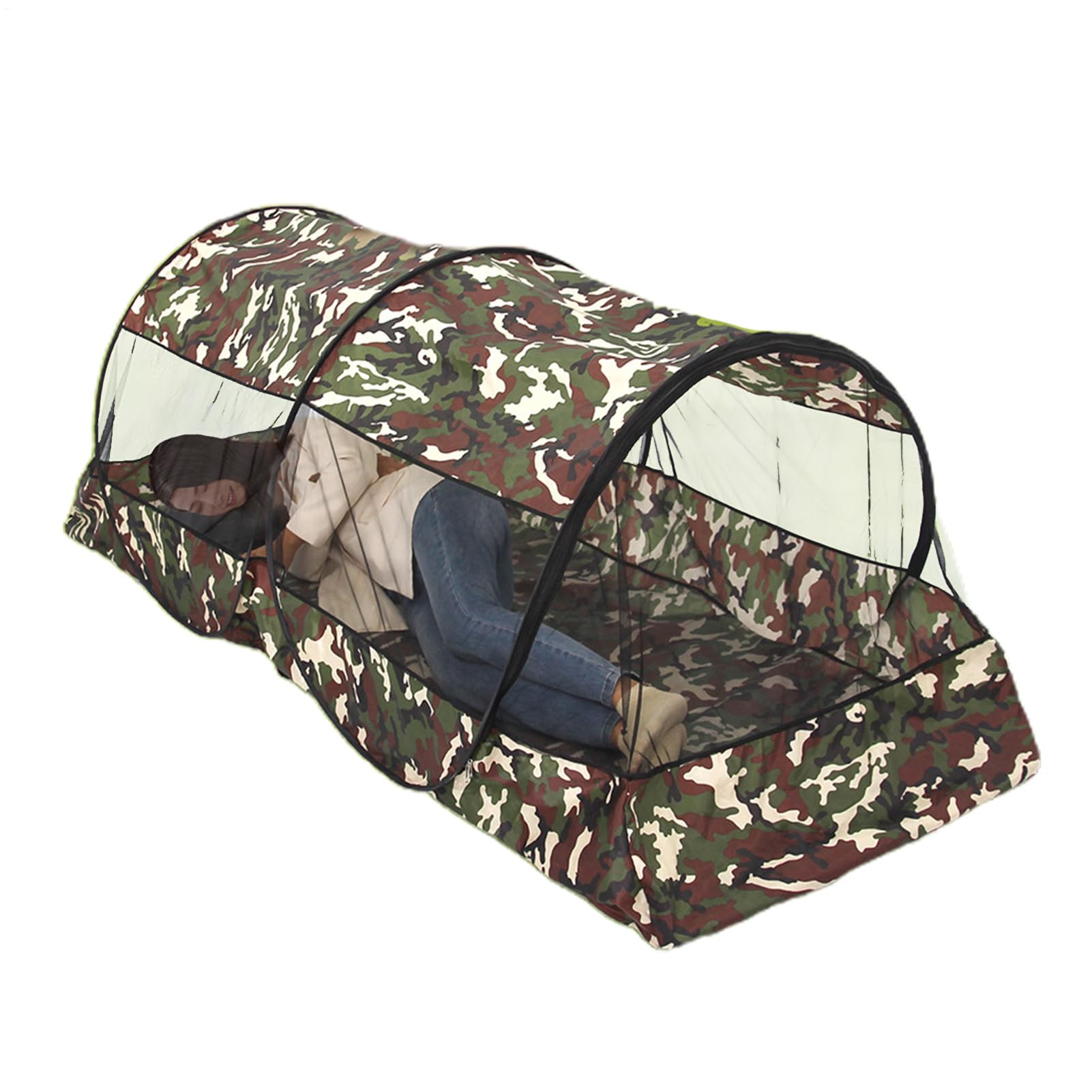 Tenda da campeggio – rete portatile, copertura per esterni, per escursioni, patio, riposo, letto, viaggi a letto, leggera, compatta, pieghevole, protezione con borsa per il trasporto con cerniera