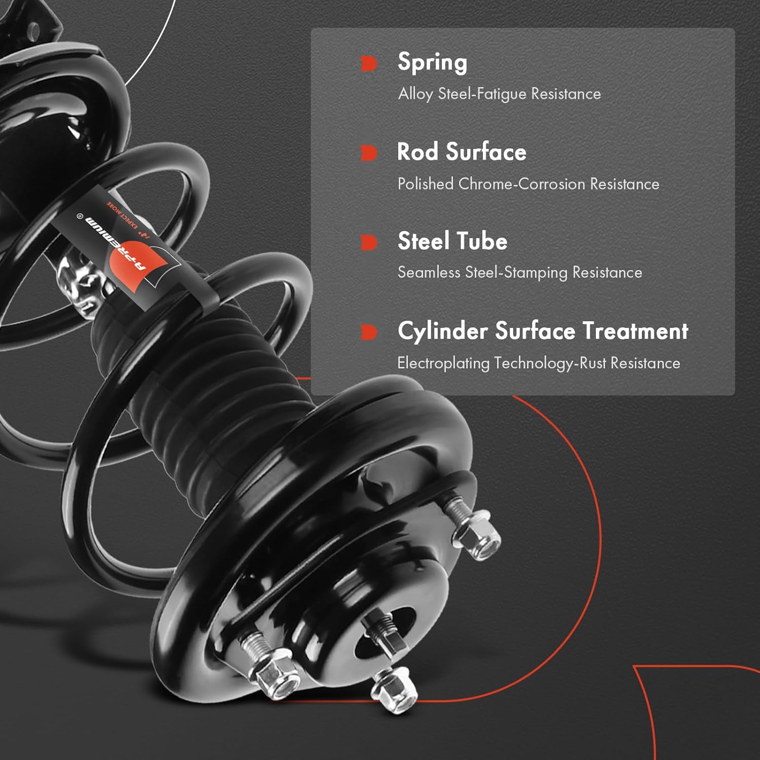 A-Premium Strut Assembly Compatible with Mitsubishi Lancer [DE/ES] 2008 2009 2010, Auto CVT Trans - 2x Replacement Suspension Complete Strut Shock Absorber with Coil Spring